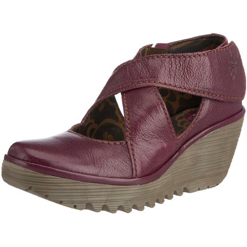 Fly London Women's Yogo Wedge Sandal Leather Purple P500045015 6 UK