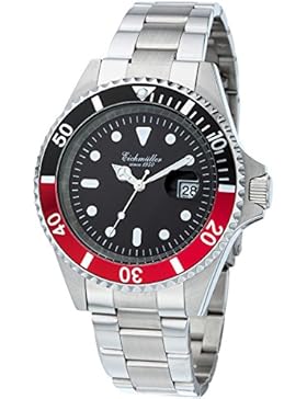 Eichmüller Edelstahl Taucheruhr 20ATM 200m Herrenuhr Datum im Uhren Lupenglas