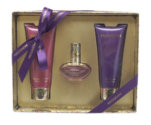 Monsoon Fragrance Gift Set with Eau De Toilette 30ml/ Body Lotion 100ml and Shower Gel 100ml