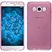 Produktbild PhoneNatic Case für Samsung Galaxy J5 (2016) J510 Hülle Silikon rosa transparent + 2 Schutzfolien