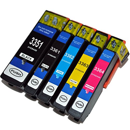 5 kompatible Patronen (neuster Chip Oktober) für Epson Expression Premium XP-530 XP-540 XP-630 XP-635 XP-640 XP-645 XP-830 XP-900 zu T33xl T3361-T3364