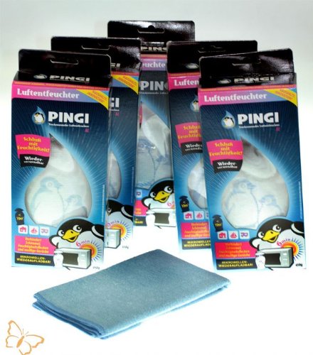 Luftentfeuchter 450 Gramm 5er Set mit Microfasertuch
