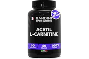 Bandini® ACETYL L-CARNITINE 1000 mg (PAR GÉLULES) - Supplément à base de Acetil L Carnitin (60 Capsules) - Idéal pour Athlètes et Sportifs qui Pratiquent une Activité Physique de Haute Intensité