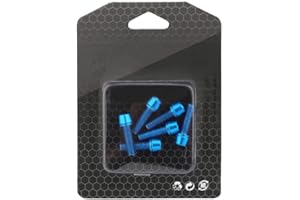 Lawaia 6pcs M5*18MM Bike Screws Bike Bicycle Screw Crank Lock Bolts, Mountain Road MTB Bike Bicycle Stem Steel Bolts