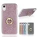 Produktbild Everainy iPhone XR Hülle Silikon Bumper Gummi Cover mit Ring 360 Grad Ständer Hüllen Kompatibel für iPhone XR Handyhülle Stoßfest TPU Stoßstange Schutzhülle (Rot)