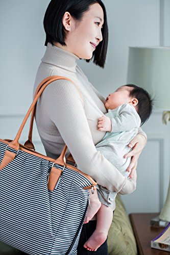 Modische Wickeltasche von Kute ’n‘ Koo – Mode und Funktion in einer Tasche – In New York City entworfen – Schultergurte – Passende Wickelauflage – Kinderwagenstreifen – und vieles mehr - 5