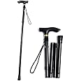 SRUI Adjustable Walking Stick Handle, Folding Walking Cane For Men & Women, Aid Disabled Crutches Aluminium Trekking Poles