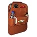 Produktbild OnePine 1 Stück Universeller Autositzes Organizer Fühlte Multifunktionssitzauto Rückentasche mit Mehreren Taschen - Schutzsitz, Auto Aufbewahrungs, Kick Matten Schutz für Kinder (Braun)