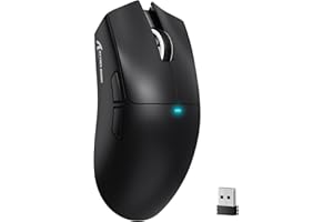 ATTACK SHARK X11SE Mouse da Gioco Wireless, 63g Superleggero con Sensore PixArt PAW3311, 22000 DPI, Tri-Mode BT/2.4 Ghz/Cablato, 1000 Hz, Batteria da 300mAh, Doppio Driver, per PC/Mac (Nero)