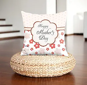 DreamVio Soft Fabric Cushion, Gifts for Mom,Grandma,World's Best Mom,Pyari Mumma,Mummy on Birthday's, Mother's Day Color : White Size : 12 x 12 Inch Design 170