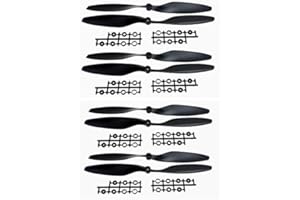QwinOut 1Pair 10x4.5" 1045 1045R CW CCW Propeller Plastic Props Black compatible for DJI F450 500 F550 FPV Multi-Copter RC QuadCopter Drone (4 Pairs)