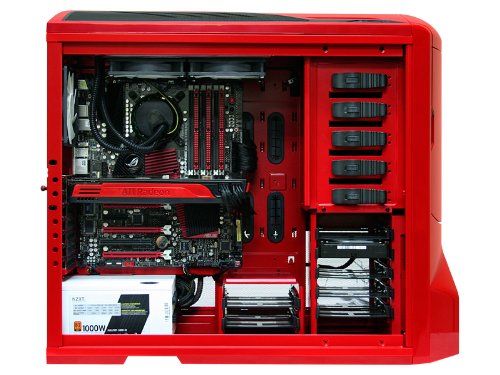 NZXT Phantom Big-Tower PC ( E-ATX, 5x 5,25 extern, 7x 3,5/2,5 intern, 7x Lüfter, USB 3.0) rot - 2