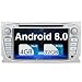 Produktbild PUMPKIN Android 8.0 Autoradio Radio für Ford Focus Mondeo mit Navi Unterstützt Bluetooth DAB + USB CD DVD Android Auto WLAN 4G MicroSD 2 DIN 7 Zoll Bildschirm Silber
