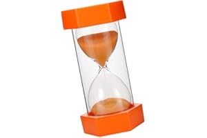 HOLLYLIFE Hourglass Timer 20 Minute Visual Kitchen Timer Orange Hourglass Sand Clock 6.5 * 13 cm Student Study Hourglass Time Management Shower Brushing Teeth Home Office Decoration Present Giving