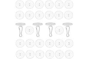 NEODTX Ganchos adhesivos para techo pequeño, 30 unidades, ganchos para decoración de ventanas, ganchos autoadhesivos, ojales adhesivos, sin agujeros, ganchos decorativos para ventanas, ganchos