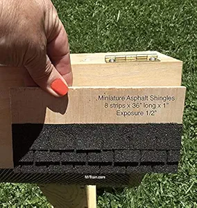 Alessio Miniatures Dollhouse Miniature Roofing Black Square Asphalt Shingles