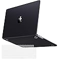 MOSISO Compatible with MacBook Air 13 inch Case 2025 2024 2023 2022 M4 M3 M2 A3240 A3113 A2681,Hard Shell Case for MacBook Air 13.6 Ultra-Thin Slim Natural Original Color&KeyboardSkin, Black Clear