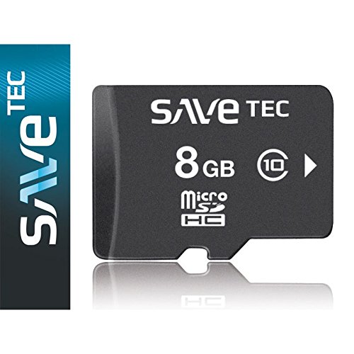 Savetec Speicherkarte 8 GB micro SDHC UHS-1 Ultra bis zu 20MB/s Class 10 für Smartphone Tablet Notebook PC Chip Hersteller Samsung
