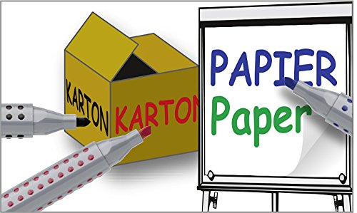 Faber-Castell 153504 – Flipchartmarker GRIP, mit Keilspitze, 4er Etui, Inhalt: rot, blau, grün und schwarz - 5