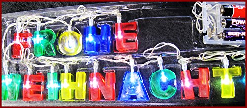 Preisvergleich Produktbild LED LICHTERKETTE FROHE WEIHNACHTEN - FENSTERDECKO - WEIHNACHTSDECKO