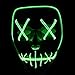 Produktbild Queta Halloween Maske LED Light EL Wire Cosplay Maske Purge Mask für Festival Cosplay Halloween Kostüm (Grün)