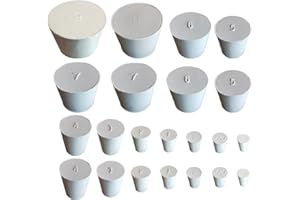 HeyWin Vollgummi-Stopfen, eine Auswahl an Stopfen der Größe #000 bis #9, zum Verschließen von Ballonflaschen, Wassertanks usw., 22 Stück