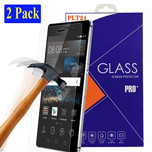 2x plt24 Huawei P8 Panzerglas Schutzglas 9H Hartglas Glasfolie Displayschutzglas Schutzfolie Display Folie für Huawei P8 ( 2er Set )