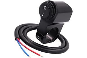 Aofan Universeller Motorrad Lenker-Schalter 12V für Scheinwerfer, Bremslicht, Nebelleuchten (Ø 21-25 mm)