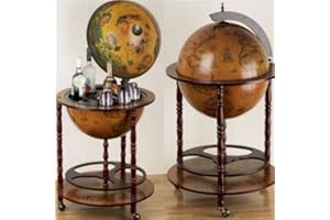 EMARKOOZ Générique Bar Globe Terrestre Mappemonde en Bois d'Eucalyptus