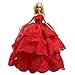 Produktbild Handgemachte Qualität Multi-layer Prinzessin Hochzeit Kleid PartyKleid für Barbie Kleidung- Farbe Rot WEIHNACHTSGESCHENK