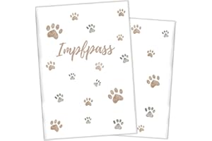 Wilhelm Fell Funda para cartilla de vacunación para animales I Personalizable para tu perro I Idea de regalo personal para propietarios de mascotas I Funda protectora para la cartilla de vacunación