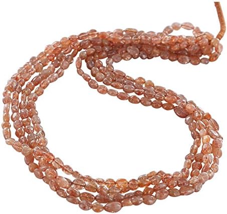 SUNSTONE OVAL BEADS SMALL