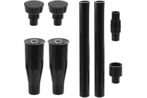 CENPEK 8-teiliges Düsenset für Teichpumpen, Kunststoff, Gartenbrunnenpumpe, Wasserfallkopfset, kleines Brunnendüsenkopfset (schwarz)