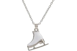 LIKGREAT Collana con ciondolo a forma di pattinaggio su ghiaccio, per ragazze, accessorio per pattinaggio artistico, regalo per ragazze