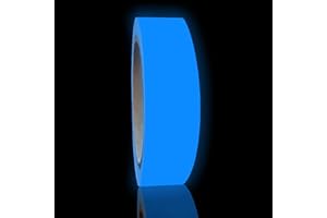 PLUSHCEWT Premium Nastro Luminoso, 10m x 10mm Nastro Autoadesivo Fosforescente, Nastro di Avvertimento Glowing Pro Theatre Stage Floor Luminescente Emergency Roll Sicurezza Uscita