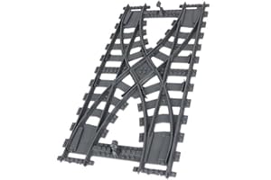 SAIKER City Schienen Bausteine Set, City Schienen Erweiterungsset City Zug Schienen Zubehör Klemmbausteine Kompatibel mit dem Marktführer