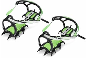 ALOMEJOR Ice Snow Grips 1 Par De Crampones Universales 14 Dientes De Acero Grips De Hielo Antideslizantes Tacos