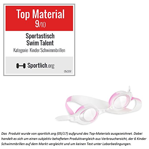 AUSGEZEICHNET: Kinder Schwimmbrille „Swim Talent“ von Sportastisch :: 3 austauschbare Nasenbrücken für 100% perfekte Passform :: Anti-Beschlag-Schutz für kristallklare Sicht :: INKLUSIVE Nasenschutz & Ohrstöpsel & Hülle :: geprüfte Markenqualität :: Wettkampf-tauglich :: ideal für Kinder von 4 bis 14 Jahre :: Exklusives Design :: leicht verstellbarer Verschluss :: kostenloser Bonus: E-Book „Schwimmtraining“ :: inklusive 3 Jahren Sportastisch Produktgarantie - 2