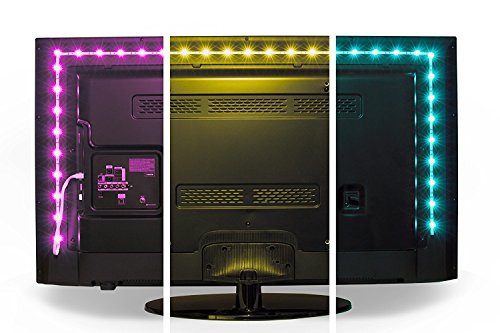 Vansky® 2M LED rétro-éclairage TV pour HDTV / PC Gaming LED bande Accueil multi couleur éclairage d'accentuation néon LED RGB pour les accessoires TV TV à écran plat, PC de bureau (réduire la fatigue oculaire et augmenter la clarté d'image) [Classe énergétique A]