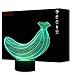 Produktbild 3D Bananen Illusions LED Lampen Tolle 7 Farbwechsel Acryl berühren Tabelle Schreibtisch-Nachtlicht mit USB-Kabel für Kinder Schlafzimmer Geburtstagsgeschenke Geschenk