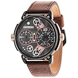 Police Herren Multi Zifferblatt Quarz Uhr mit Leder Armband PL14693JSB.12A
