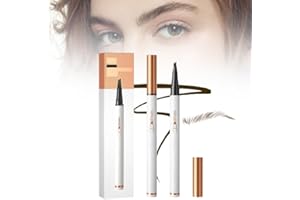 ZISWIN Magic Eyebrow Tattoo Pencil 4 Fork Tip 3D Microblading - 2024 Eyebrow Pencil 4-Tip Natural Makeup Fine Stroke - Eye Brown Makeup Long-Lasting Eyebrow Pencil Stay on All Day (Dark Brown)