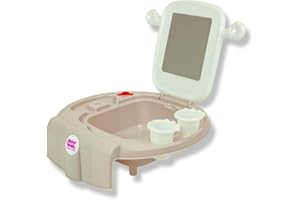 OKBABY Space - Mini Lavabo per Bambini, Si Fissa alla Vasca o al Bidet - Grigio