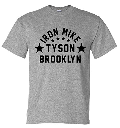 foolsgoldtshirtsIron Mike Tyson Brooklyn Boxing Inspired Gym Training Mens T-Shirt Sports Grey