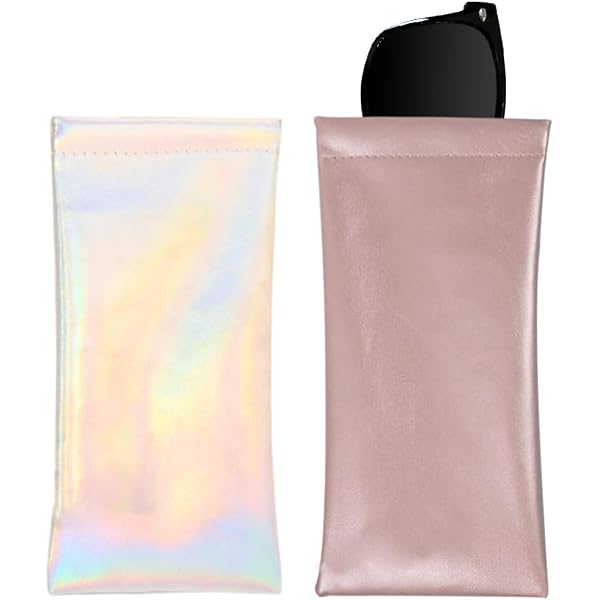 Hifot Custodia Occhiali 3 Pezzi con Panno per la Pulizia degli, Astuccio Pelle Custodia Occhiali da Sole Porta Occhiali Morbido Custodia Occhiali per Donna Uomo Bambin