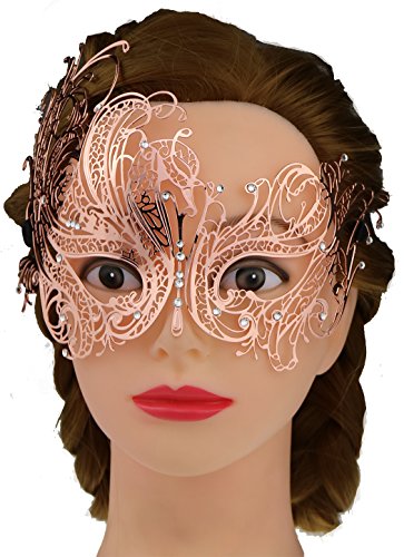 Masquerade Maske Metall Venezianische Maske mit Strass - 7