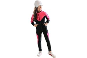 SXSHUN Mädchen Trainingsanzug Kinder Jogginganzug Sportanzug Zweiteiliges Bekleidungsset Freizeit Anzug Sportjacke&Sweathose