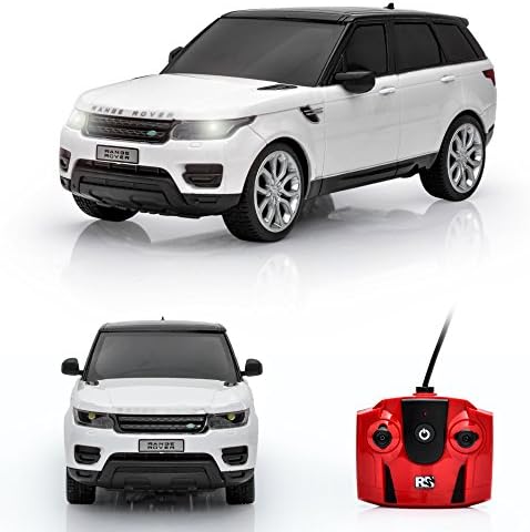SPIRE-TECH ST-287 RC Car Land Rover Range Sport 2014 Model Remote Electric Radio Controlled Toy with Working Lights, White, 1:18 Scale