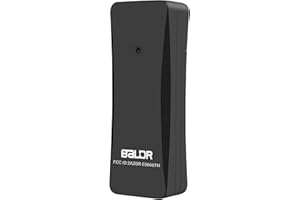 TEEPACIOKA Außensensor für Wetterstation, Funk-Außensensoren Verbinden mit der Basisstation, 3 Kanäle Einstellbar (Schwarz - 1er)