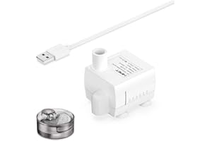 NPET Water Pump for 5L Dog Fountain, Water Pump for Cats and Dogs, DF10 Dog Fountain Pump